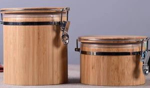 Boîte de thé scellée en bambou naturel