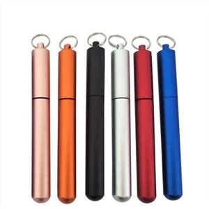 Pailles télescopiques réutilisables en acier inoxydable