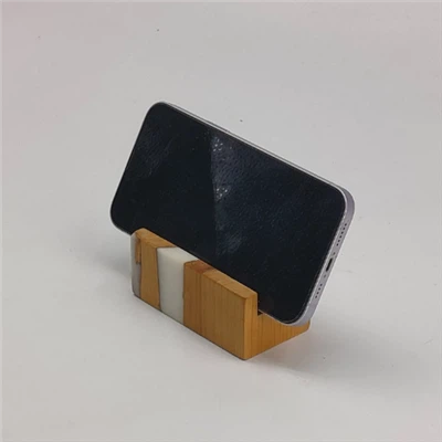 Époxy et support de téléphone en bois élégant et portable
